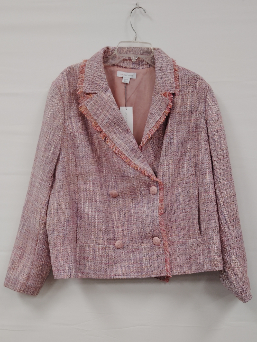 Liz Claiborne Tweed Fringe Blazer